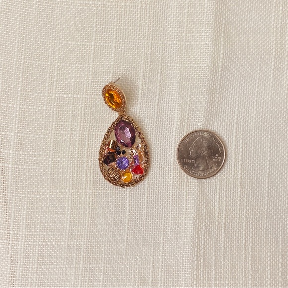 COLORFUL TEARDROP EARRINGS PERFECT FOR SPRING AND SUMMER! - Picture 3 of 3